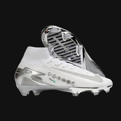 Nike Air Zoom Mercurial Superfly 10 Elite White and Silver Firm Ground FG Football Boot