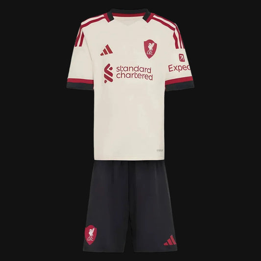 Liverpool FC 2025/26 away jersey and shorts set from Adidas